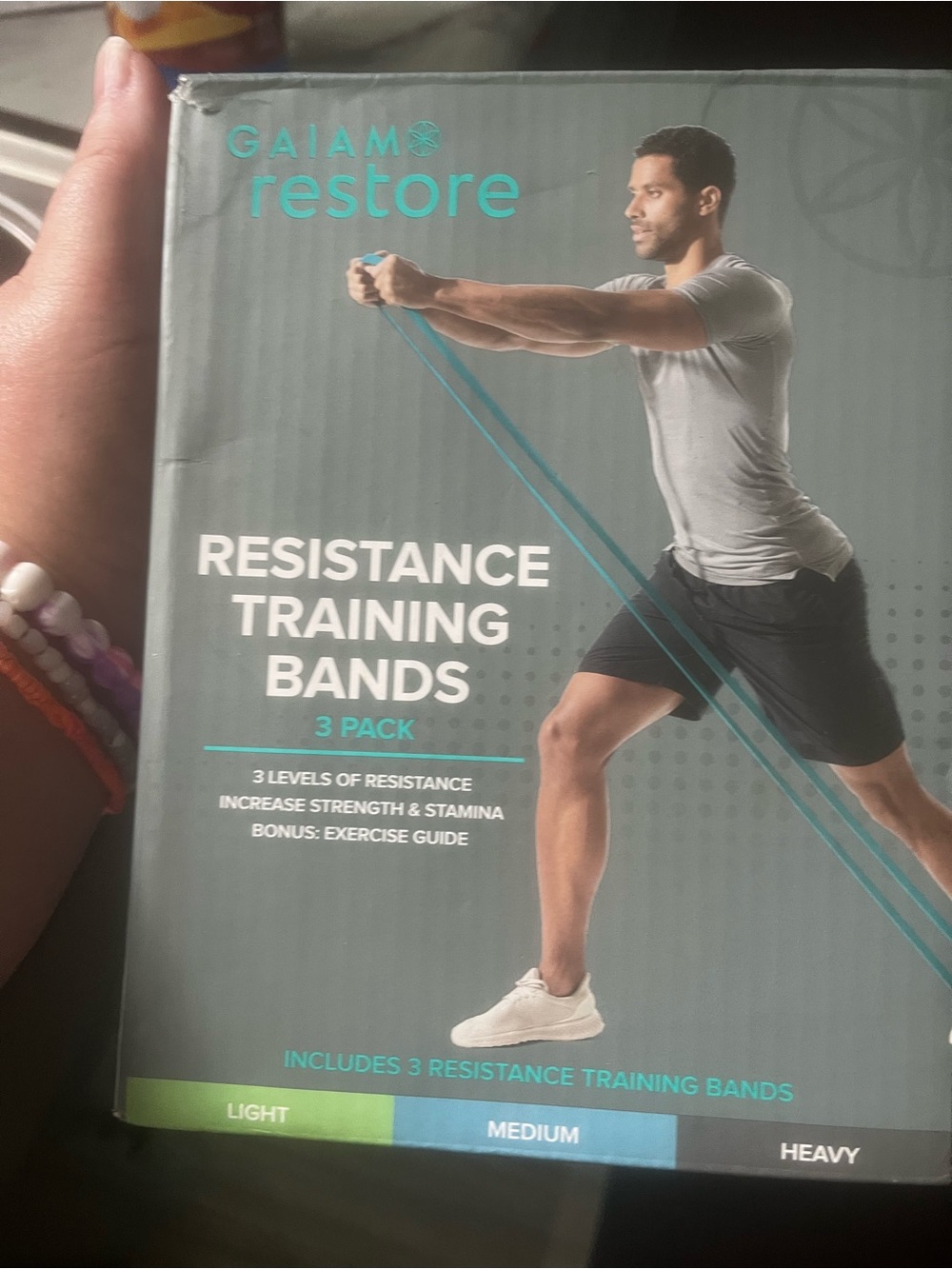 Resistance Training Bands 3-Pack – Light/Medium/Heavy (Blue/Green/Black)
